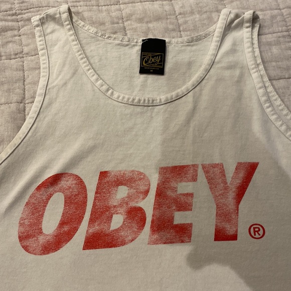OBEY white tank top size medium - Picture 3 of 4